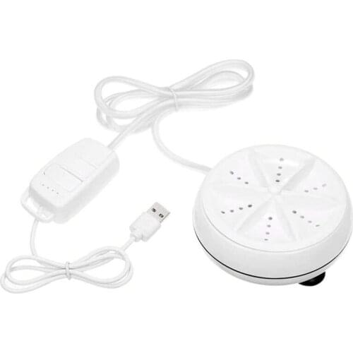 2 in 1 Portable Mini Washing Machine Ultrasonic Washer with USB Cable Convenient for RV Travel Trip