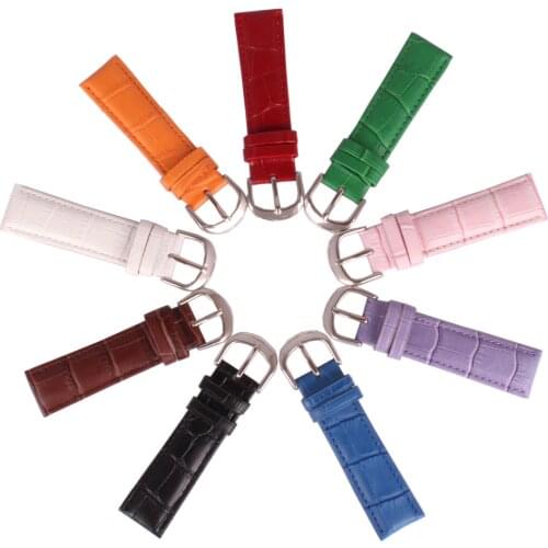 Buy 2 Get 10% OFF) 12/14/16/18/20/22mm Black Brown PU Faux Leather watchband Watch Strap Wristwatch Bands Buckle belt Wholesale