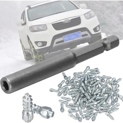 12 Mm Carbide Screw Tire Studs Snow Spikes Anti-Slip Anti-ice For Car/SUV/ATV/UTV With Installation Tool