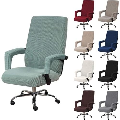 Spandex Computer Chair Cover Stretch Office Chair Cover Dustproof Seat Case Protector Removable Slipcovers With Armrest Covers