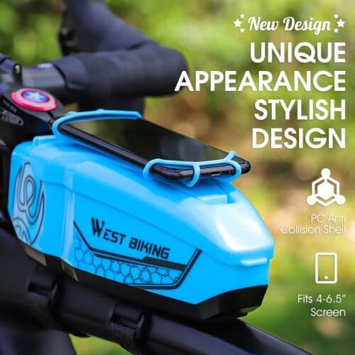 2021 Rainproof Bicycle Bag Frame Front Top Tube Cycling Bag Reflective 22cm*8cm*5.3cm Mobile phone holder MTB Bike Accessories