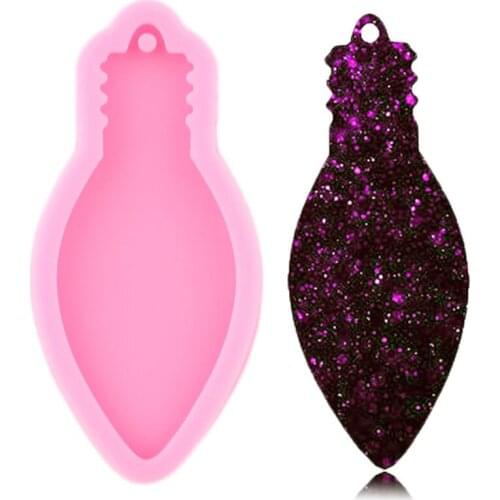 Super Glossy Light Silicone Mold Keychain Making Mould Necklace Jewelry Epoxy Crafting Molds Polymer Clay DIY Earrings Moulds