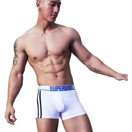 New Sexy Men Underwear Boxer Solid Boxershorts Men Cotton Spandex Elastic Underpants Shorts Men Trunks Cuecas Gay Male Panties