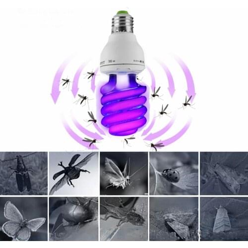 BLB Trap Insects Ultraviolet Light Black light Blue E27 Spiral Bulb UV lamp Fluorescent Detect Lure lamp Violet Stage Decoration