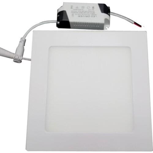 Ultra thin LED Square Panel 3W 4W 6W 9W 12W 15W 18W 85-2565VSMD2835 recessed ceiling led panel light downlight White/ Warm white