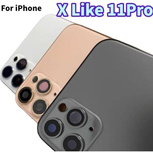 DIY Back Cover Housing For iPhone X XS into11 Pro with Flashlight Cable Make iPhone X XS Like iPhone 11 Pro Housing + TOOL+ Gift
