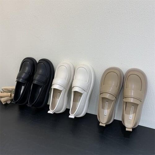 Shoes Woman 2021 Autumn Modis Casual Female Sneakers British Style Oxfords Flats Loafers With Fur Round Toe Low Heels New Fall C