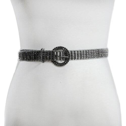 Womens runway fashion blingbling diamonds Cummerbunds female Dress Corsets Waistband Belts decoration wide belt R2548