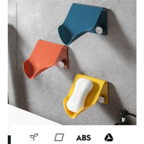 20pcs/lot Soap Holder Bathroom Shower Soap Storage Box Dish Plate Tray Holder Bathroom Free Punching Drain Plastic Box