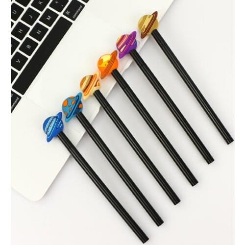 24 Pcs Korean Creative Stationery Planet Neutral Pen Black Pen Office Learning Supplies Signature Pen Kawaii Stationary