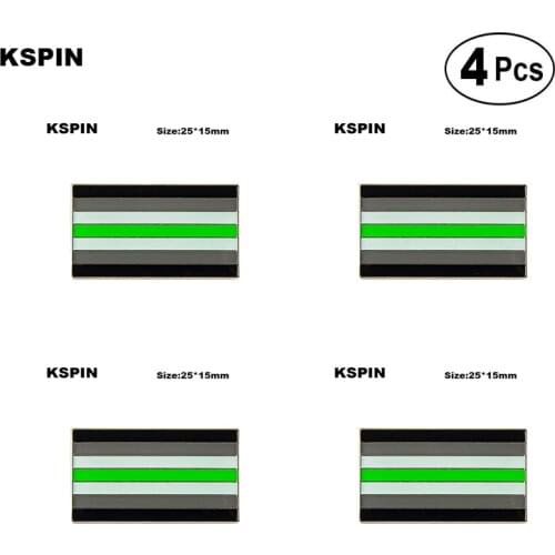 Agender Pride Flag Lapel Pin Flag badge Brooch Pins Badges 4Pcs a Lot