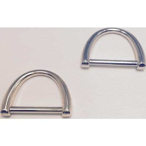 40Pcs D-ring For Craft Bag Purse, 25mm D rings Silver Gold Colors