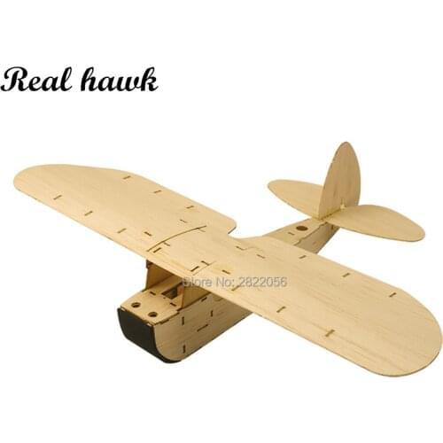 Balsawood Free Flight Airplane ZYO-6 Wood Plane Model Boys Christmas Gift