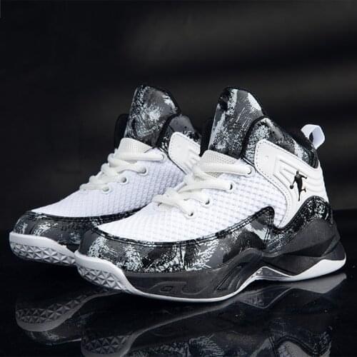 New Thick Bottom Soft Boys Basketball Shoes Non-slip Children Sport Shoes Outdoor Boys Basketball Sneakers Rubber Kids Gym Shoes