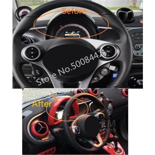 For Benz smart fortwo forfour 2015 2016 2017 2018 garnish detector trim dashboard meter Instrument Panel gauge frame 1pcs