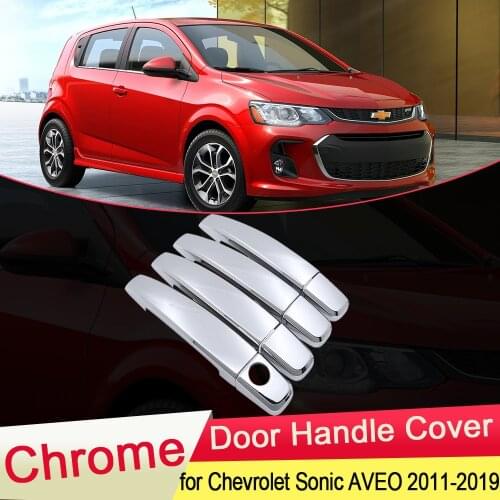 For Chevrolet Sonic AVEO Holden Barina 2011 2012 2013 2014 2015 2016 2017 2018 2019 Chrome Door Handle Cover Styling Accessories
