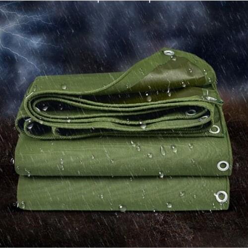 2x1.5m Thick 0.8mm Canvas Tarpaulin Rainproof Cloth Outdoor Windbreak Sunscreen Garden Plant Car Cover Rainproof Sail PVC Coated