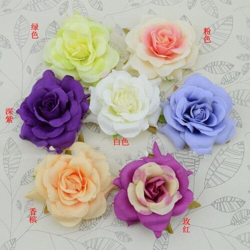 Artificial flowers new hot DIY fake flowers simulation rose silk bead hairpin corsage flower head garland wedding