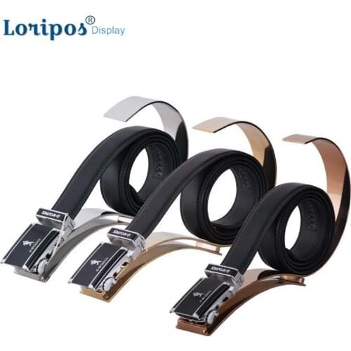 Exquisite Leather Belt Display Rack Table Belt Organizer Bracket Storage Shelf Man Belt Holder Stand Cloth Store Display Fixture