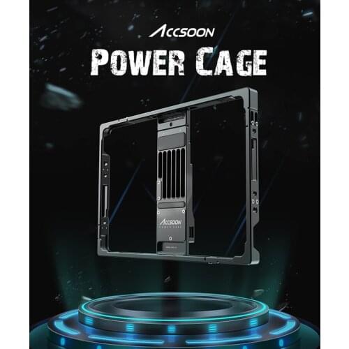 Accsoon Ipad Cage for 10-11 Inch Ipad Air/Pro Support NP-F 550/750/970 Battery for Long Time Shooting and Monitoring