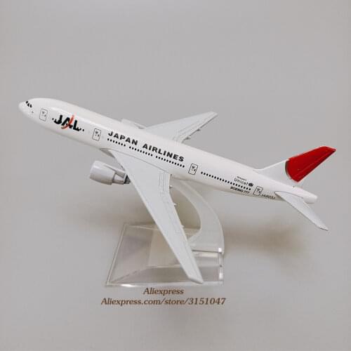 Alloy Metal Air JAL Japan Airlines B777 Airplane Model JAL Boeing 777 Airways Diecast Air Plane Model Aircraft w Stand 16cm