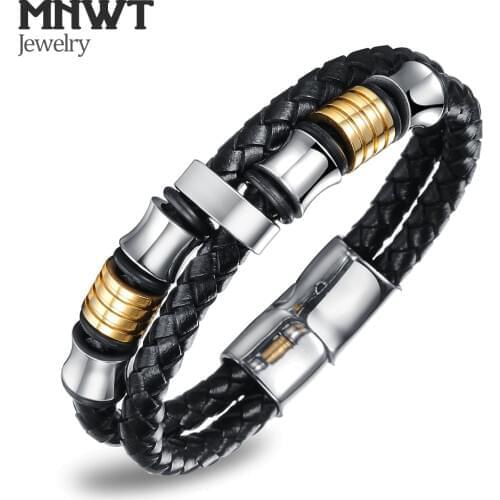 MNWT Fashion Jewelry Leather Bracelet Men Casual Personality Leather Charm Jewelry Bangle Pulseira Cool Unisex EU Style Bracelet