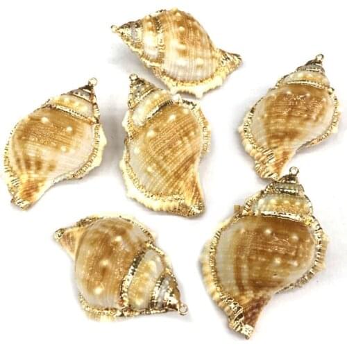 Natural shell fashion conch Pendants Charms Necklace pendant for Jewelry Making DIY Bracelet Necklaces Accessories Size 35x55mm