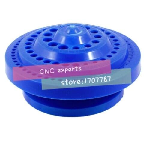 NFLC Round Shape Plastic Hard Drill Bit Storage Case - Blue/Gules