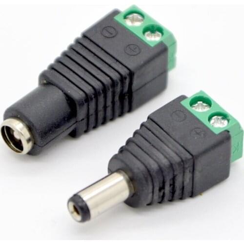 100PCS New DC Power Socket 55X21,55*25mm DC 12V Power Interface Male And Female Plug Connector Special Wholesale