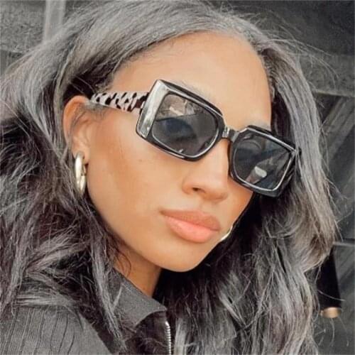 2021 Vintage Square Sunglasses Women Luxury Brand Small Frame Sun Glasses Black Fashion Trend Hip Hop Shade Glasses Oculos UV400