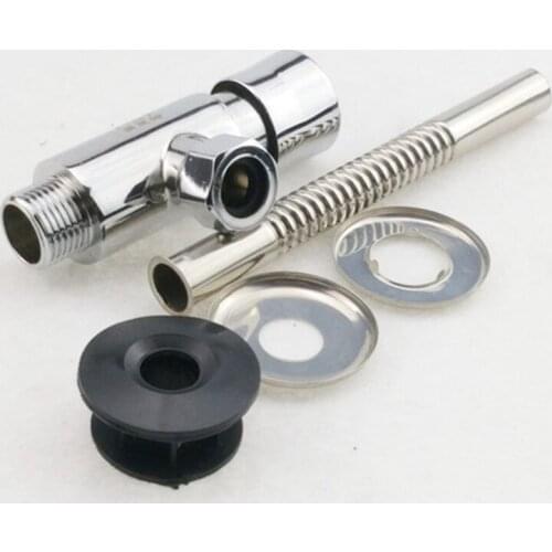 Durable Toilet Flushing Flaush Valve Zinc Alloy Toilet Water Tank Valve Bathroom Toilet Valve Hotel Hand Pressing Flushing Tool