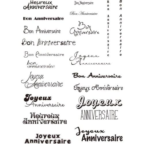 French Common words Transparent Clear Silicone Stamp/Seal for DIY scrapbooking/photo album Decorative clear stampA237