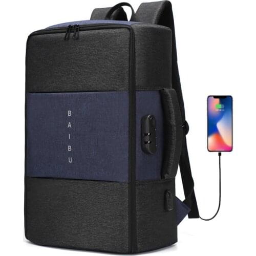 Men Backpack High capacity 17 inch Laptop Backpack Multifunction USB Charging Travel Bag Unisex Casual school Bags