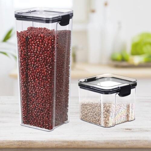 Keep Fresh Sealed Cans Bottle Food Storage Container Noodle Multigrain Tank 700/1800ML Plastic Transparent