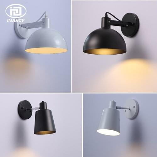 Loft Modern Simple Bedroom Wall Lights LED Adjustable Nordic Eye Protecton Bedside Reading Lamp Hall Cafe Bar Store Lighting