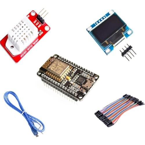 ESP8266 WIFI Starter DIY Kit for arduino NodeMCU Wireless 0.96 OLED Display module DHT22 AM2302 Temperature/ Humidity Sensor