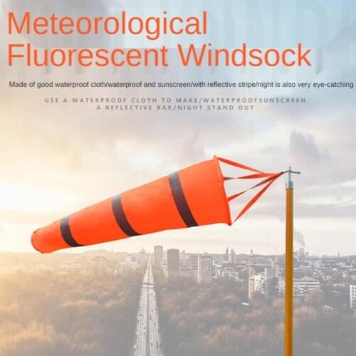 Home Garden Aviation Windsock Bag Rip-stop Luminous Weather Wind Direction Measurement Weather Vane Reflective Belt Wind