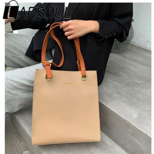 LADSOUL Ladies Luxury Brand Shoulder Bag Simple Large Capacity Commuter Female Handbags Tote Bags For Women sac de luxe femme