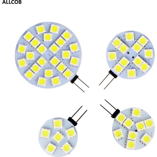 LED Lamp Bulb G4 180 Degree DC12V 5050 SMD 4.8W 2.4W 1.8W 1.2W Warm cold white Light Replace Halogen Lamp