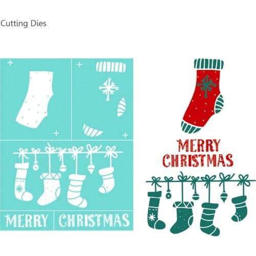Christmas Merry Christmas Festival Silk Screen Printing Stencil Mesh Transfers 8.5x11" For T-Shirts Bags Diy Handmade Crafts