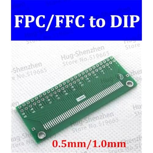 High quality 20pcs/lot FPC/FFC 50P 1mm 0.5mm to DIP Adapter PCB Board Converter Double Sides