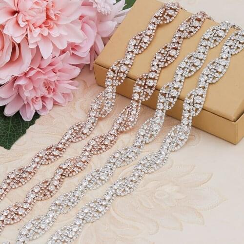 YANSTAR Wholesale 5Yard Handmade Rhinestone Cupchain Hotfix For Wedding Accessory For Bridal Decoration YS947