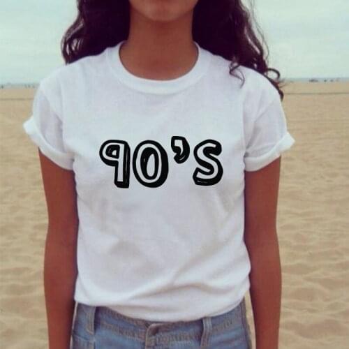 90S Letter Print T Shirt Women Fashion Harajuku Vintage Short Sleeve O Neck Loose Tshirt Summer Female Tee Top Camisetas Mujer