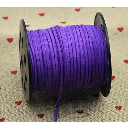1pc/lot DIY jewelry accessories, 2.5X1.5 Deep purple South Korea plush leather cord 100 yards free shipping