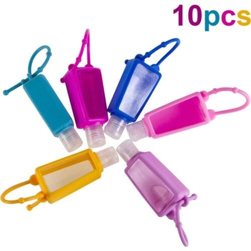 10Pcs 30ml Shower Lotion Applicator Gel Portable Non-Washing Refillable Disinfection Hand Sanitizer Plastic Travel Bottle
