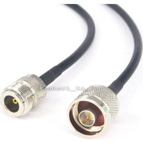 10 Pieces N type Male to Female RF Coax Adapter Extension Jumper Cable 1.6 Feet