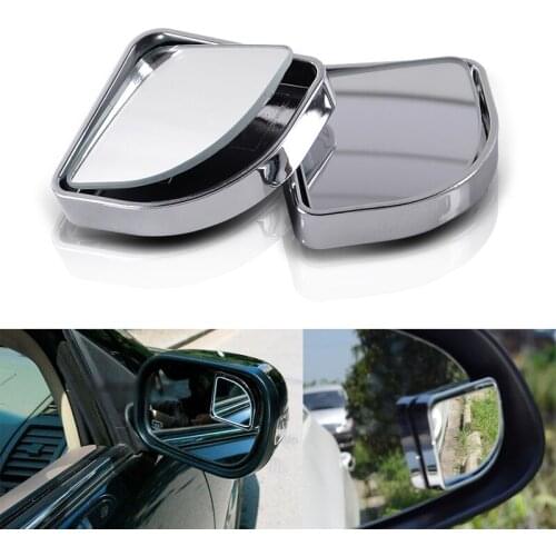 2pcs/Set Universal Chrome HD Side View Car Adjustable Blind Spot Auto Convex Wide Angle Rearview Rear Mirror #015 For All Models