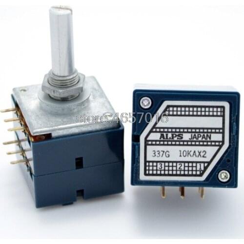2PCS Japan ALPS 10K 20K 50K 100K 250K RK27 double volume potentiometer ,The default send 50K