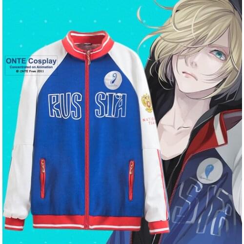 2017 Hot Yuri!!! on Ice Cosplay Yuri Plisetsky Costumes Men Casual Outfits Halloween Party Jackets Coat Dropshipping