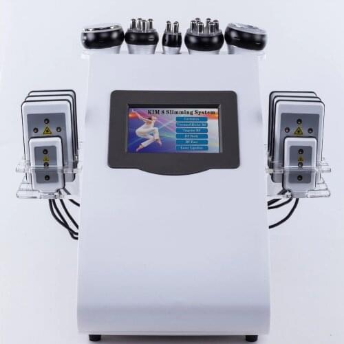6 in 1 Vacuum Laser Radio Frequency RF 40K Cavitation Lipo Body Slimming Ultrasonic Liposuction Cavitation Machine Skin Lifting